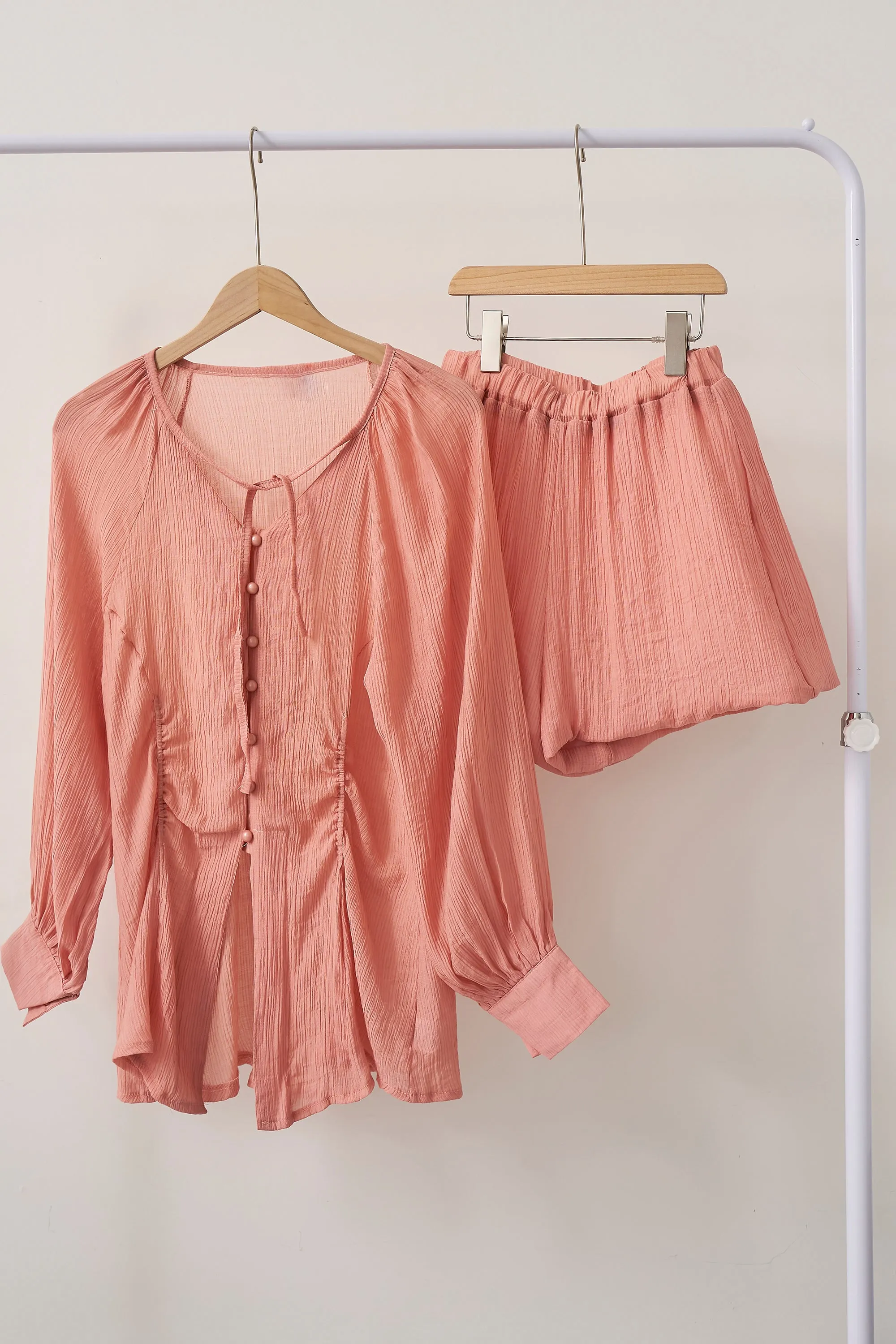 Grace Sheer Top & Shorts Set