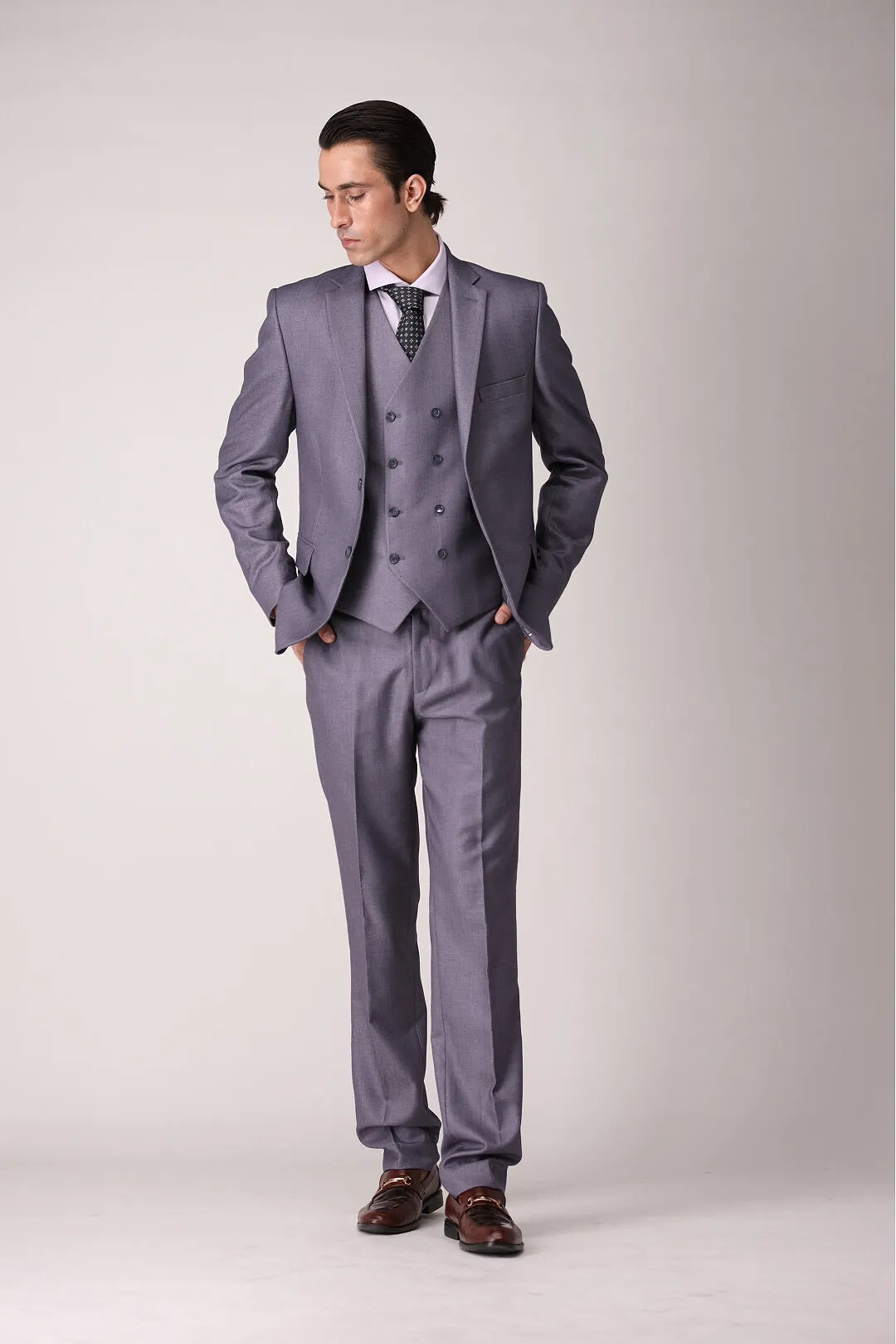 Gray Three Piece Suit
