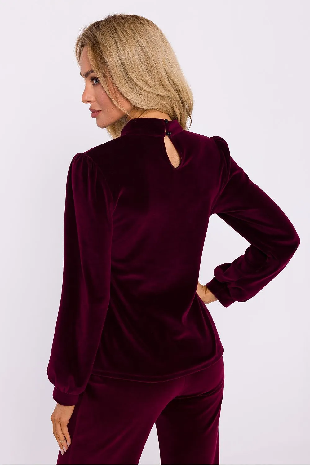 Halter Neck Button-Back Blouse