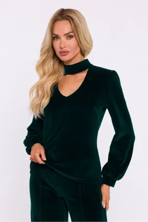 Halter Neck Button-Back Blouse