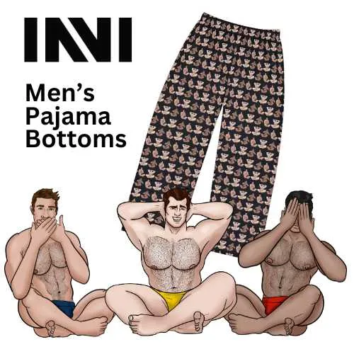 Hear No, See No, Speak No EVIL Men's Pajama Pant Bottoms - Black