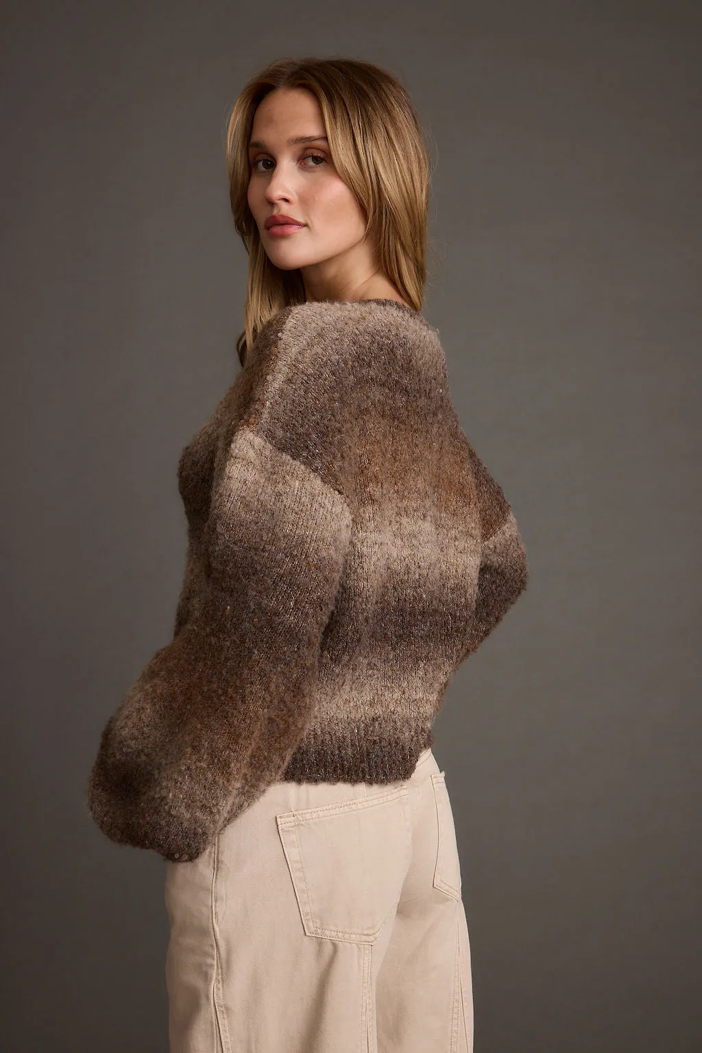 Helena Ombre Balloon Sleeve Sweater