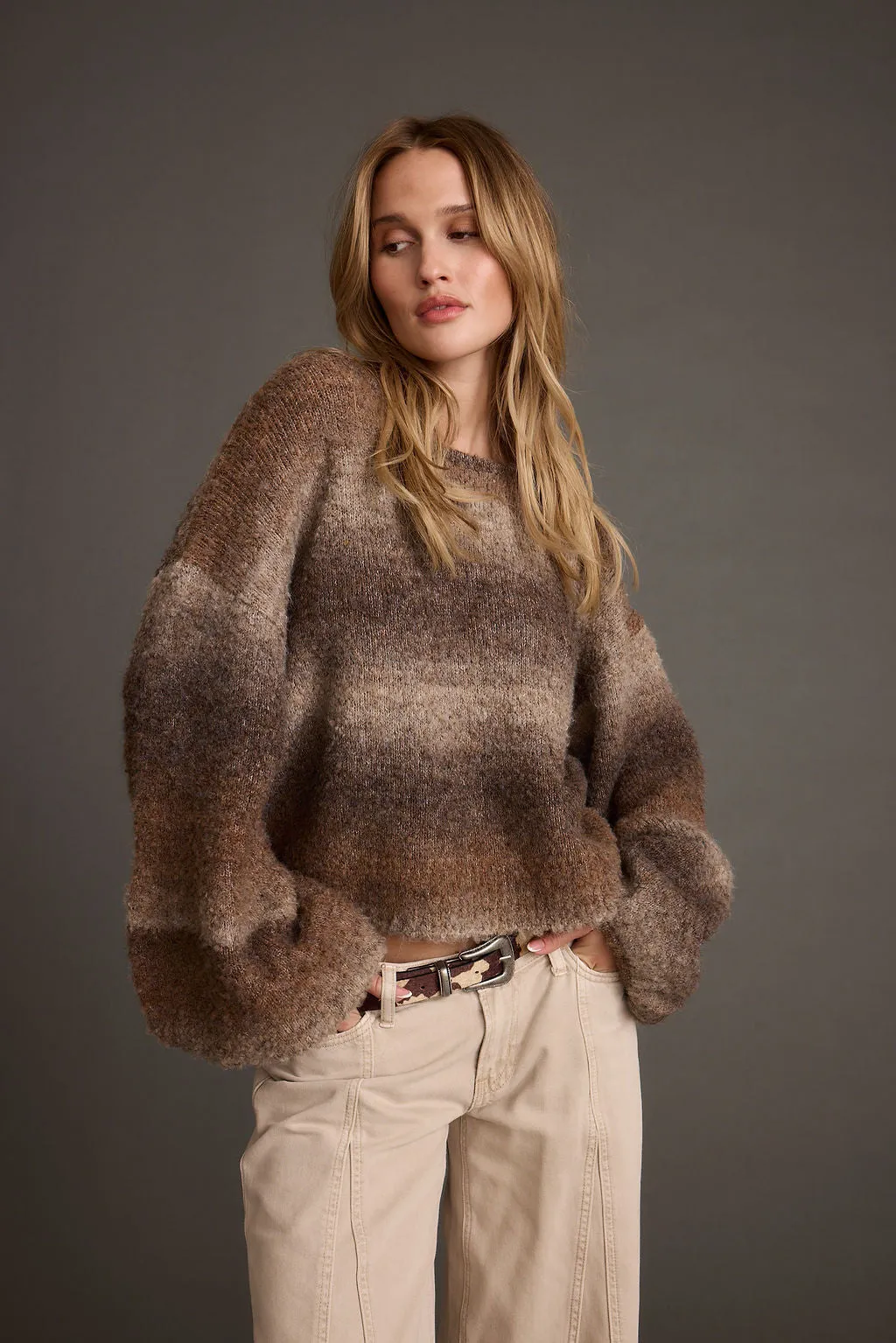 Helena Ombre Balloon Sleeve Sweater