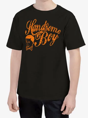 Heritage Script Men's T - Black w/ Orange