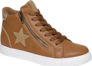 High Top Brown Star Sneakers
