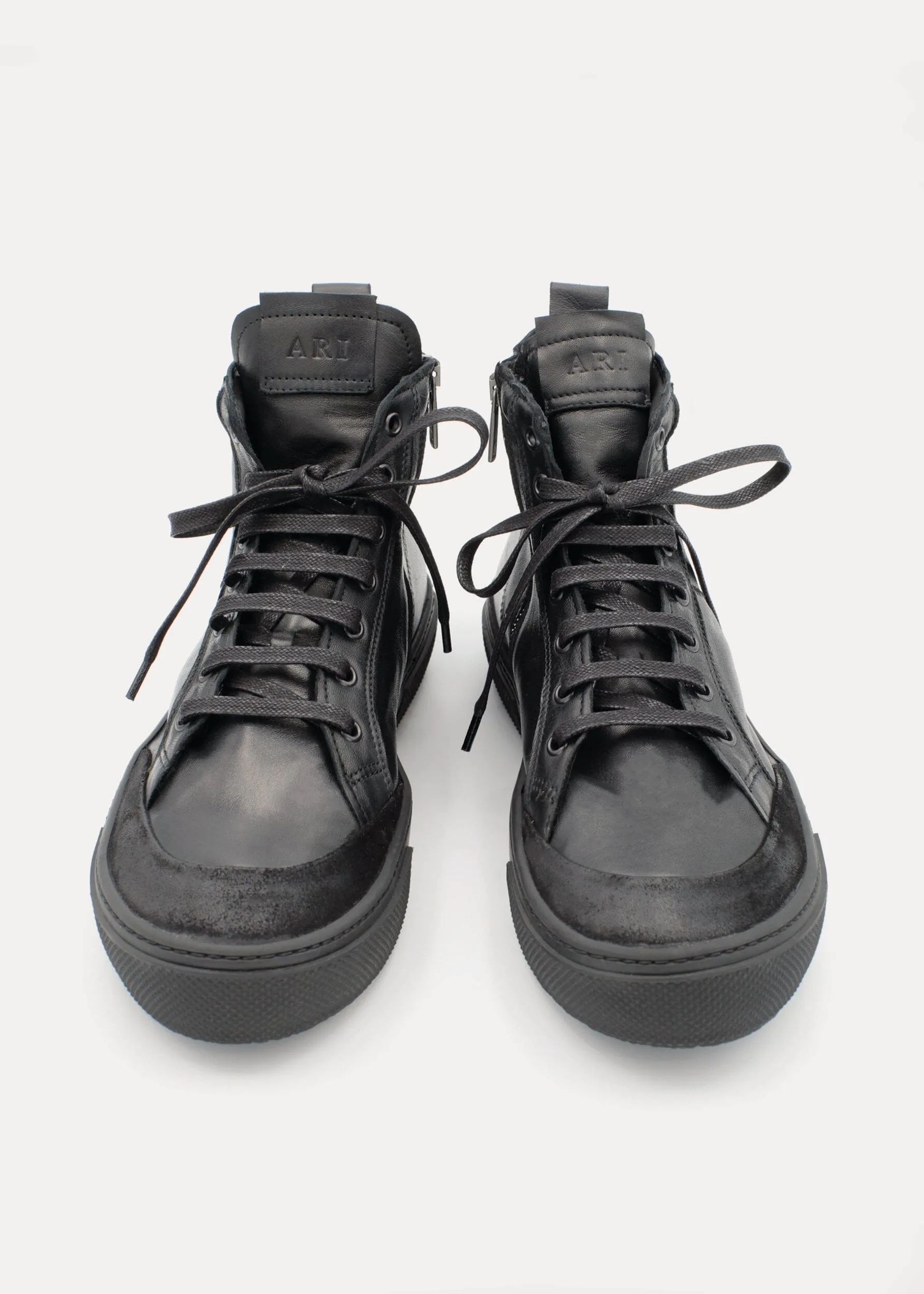 HIGH TOP SNEAKER WITH ZIP/LACE