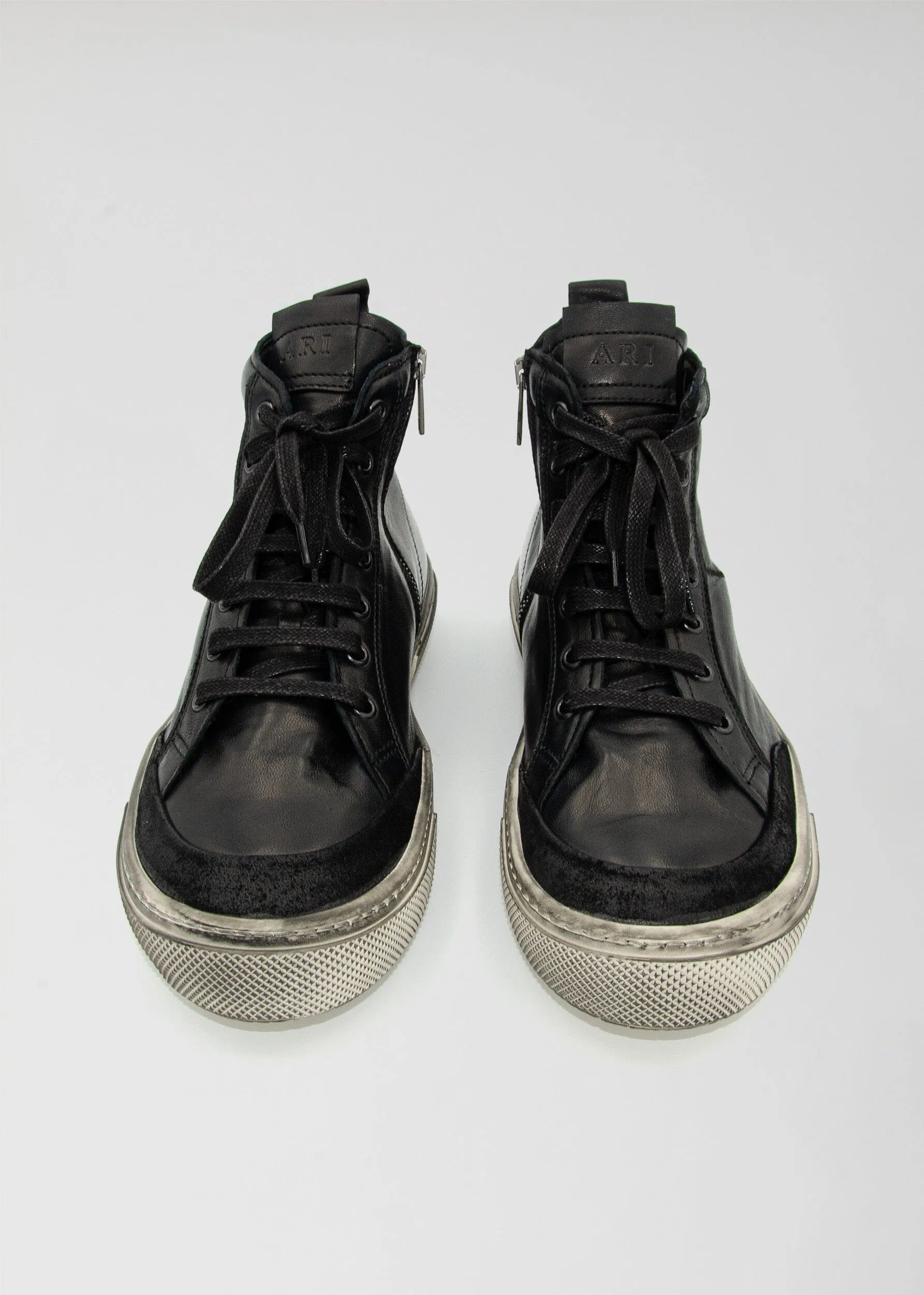 HIGH TOP SNEAKER WITH ZIP/LACE
