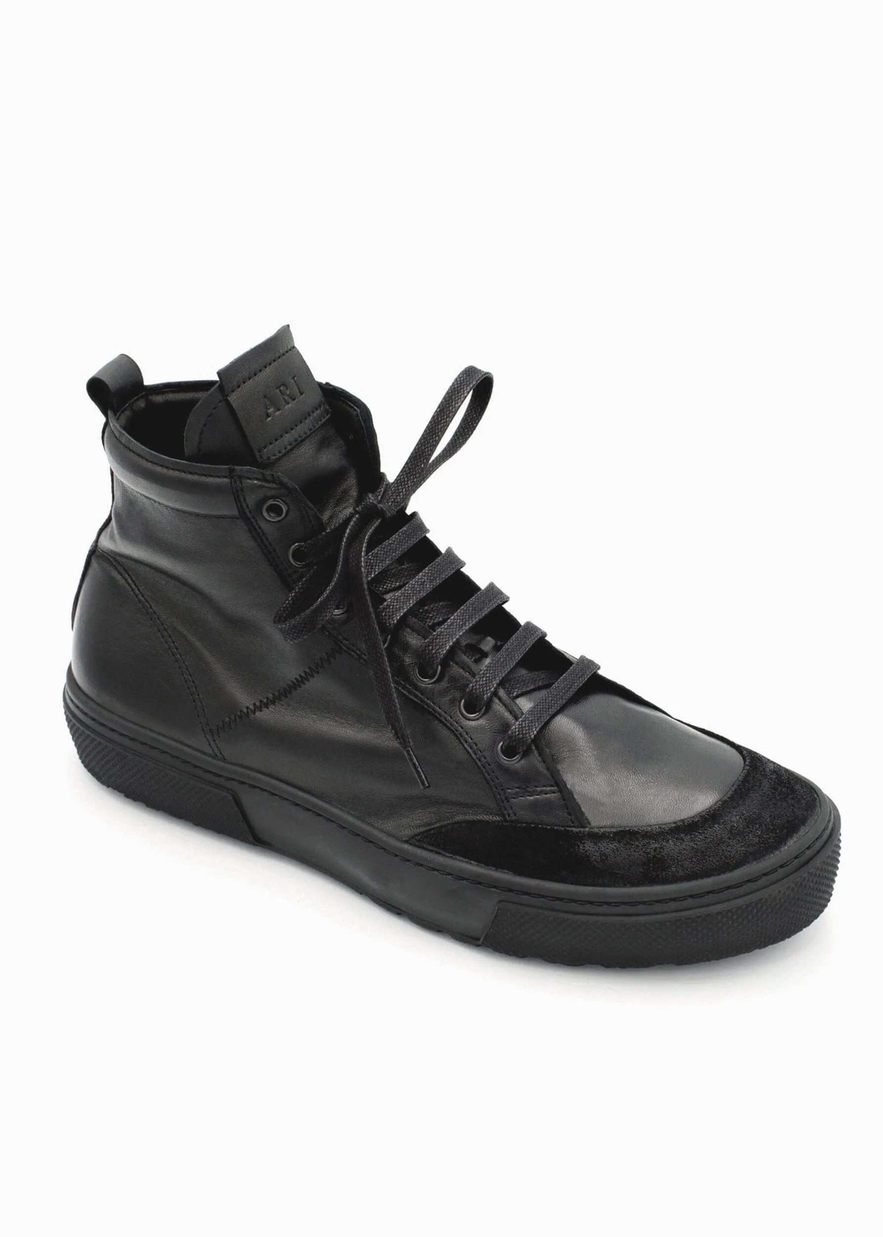 HIGH TOP SNEAKER WITH ZIP/LACE
