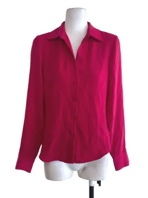 Hot Pink Button Down Blouse