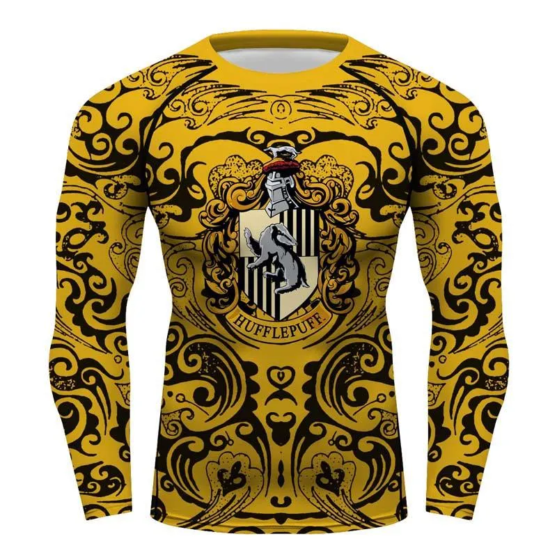 Hufflepuff Harry Potter Long Sleeve Jiu Jitsu Tee Top