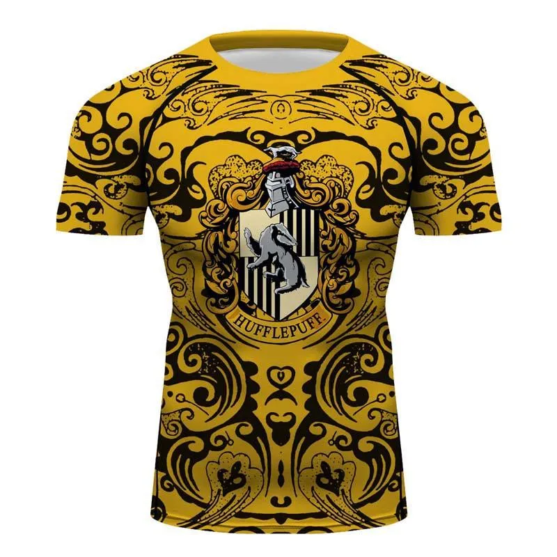 Hufflepuff Harry Potter Long Sleeve Jiu Jitsu Tee Top