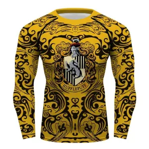 Hufflepuff Harry Potter Long Sleeve Jiu Jitsu Tee Top