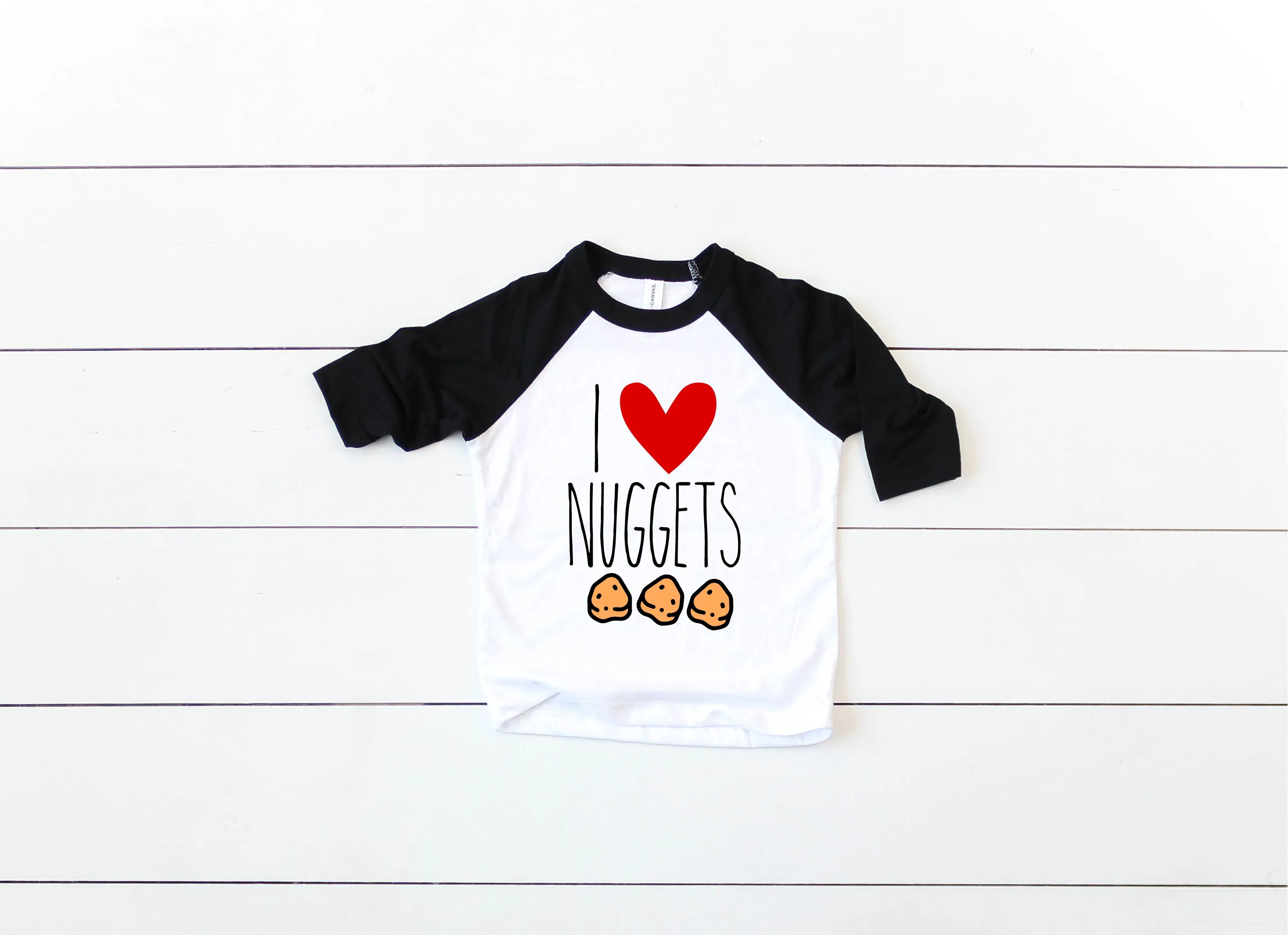 I Love Nuggets Toddler Raglan - Unisex Kids Shirt