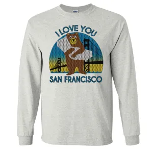 I Love You SF Knit Style Bear Long Sleeve Shirt
