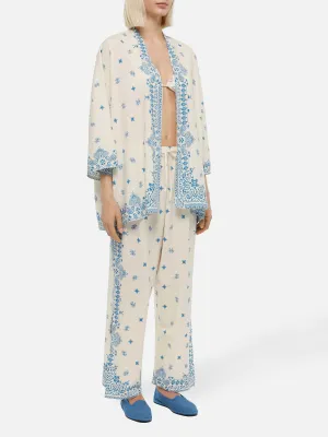 Ikaria wide-leg pants with bandanna placed print