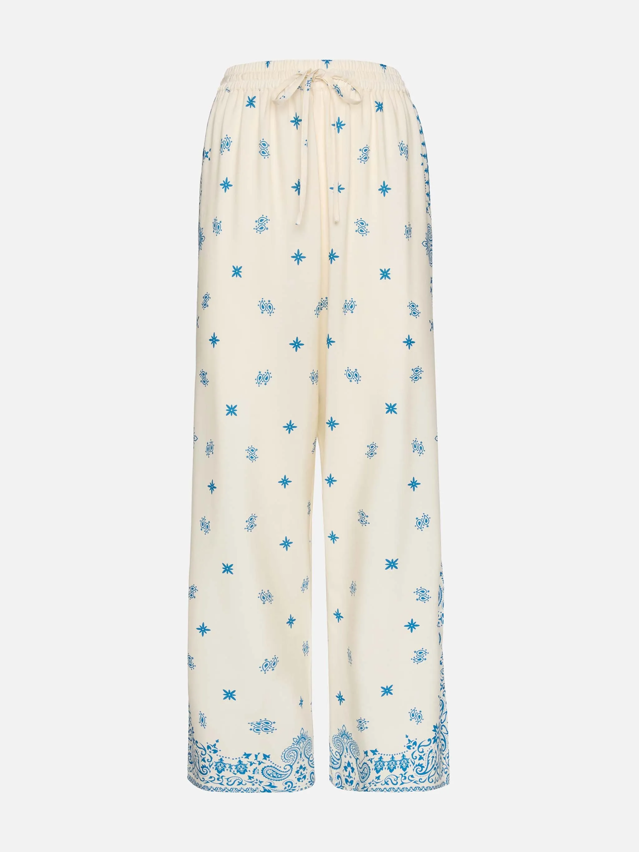 Ikaria wide-leg pants with bandanna placed print