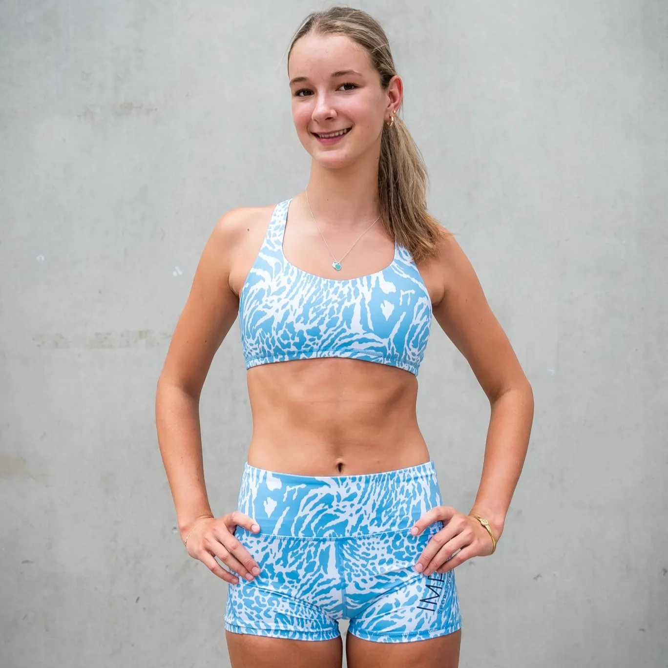 IMPI Strappy Girls Crop Top - Baby Blue Minx
