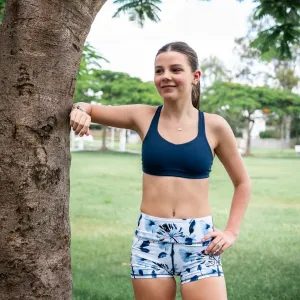 IMPI Strappy Girls Crop Top - Navy