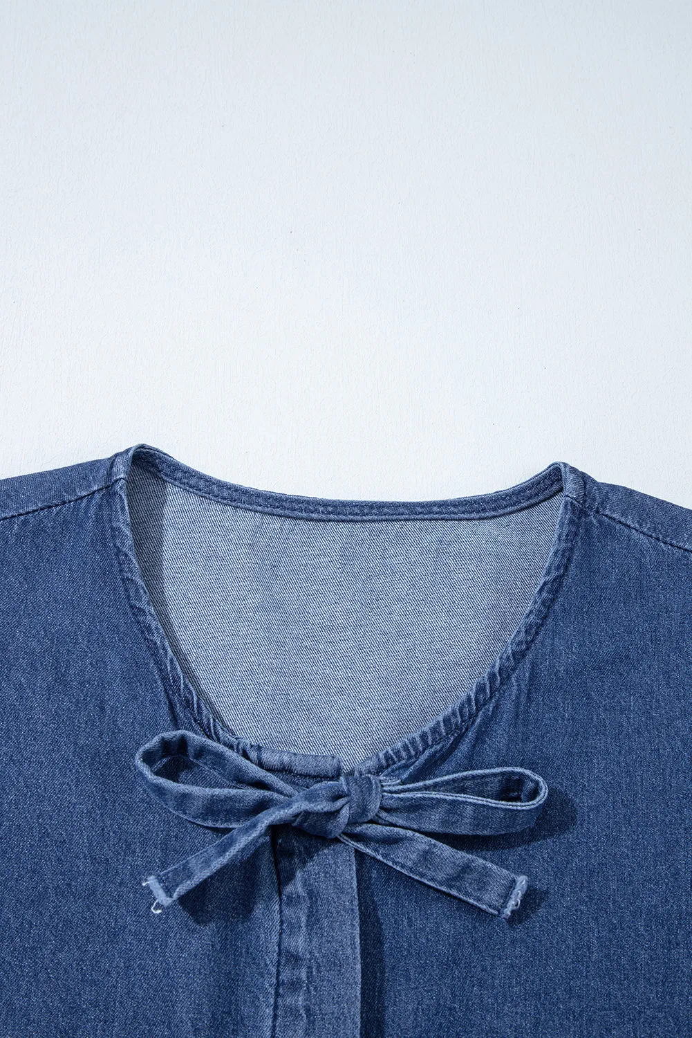 Indigo Flare Denim Top