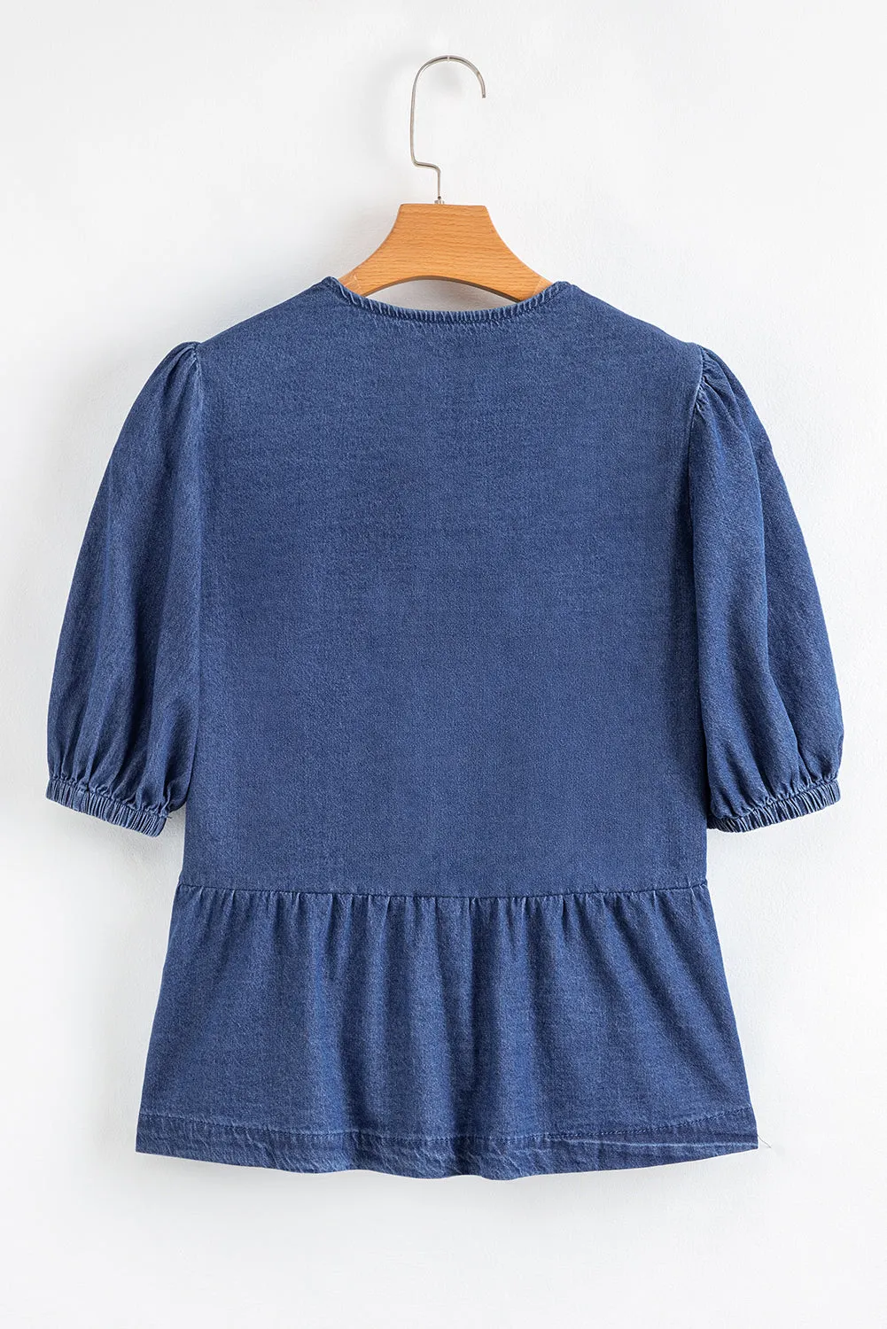 Indigo Flare Denim Top