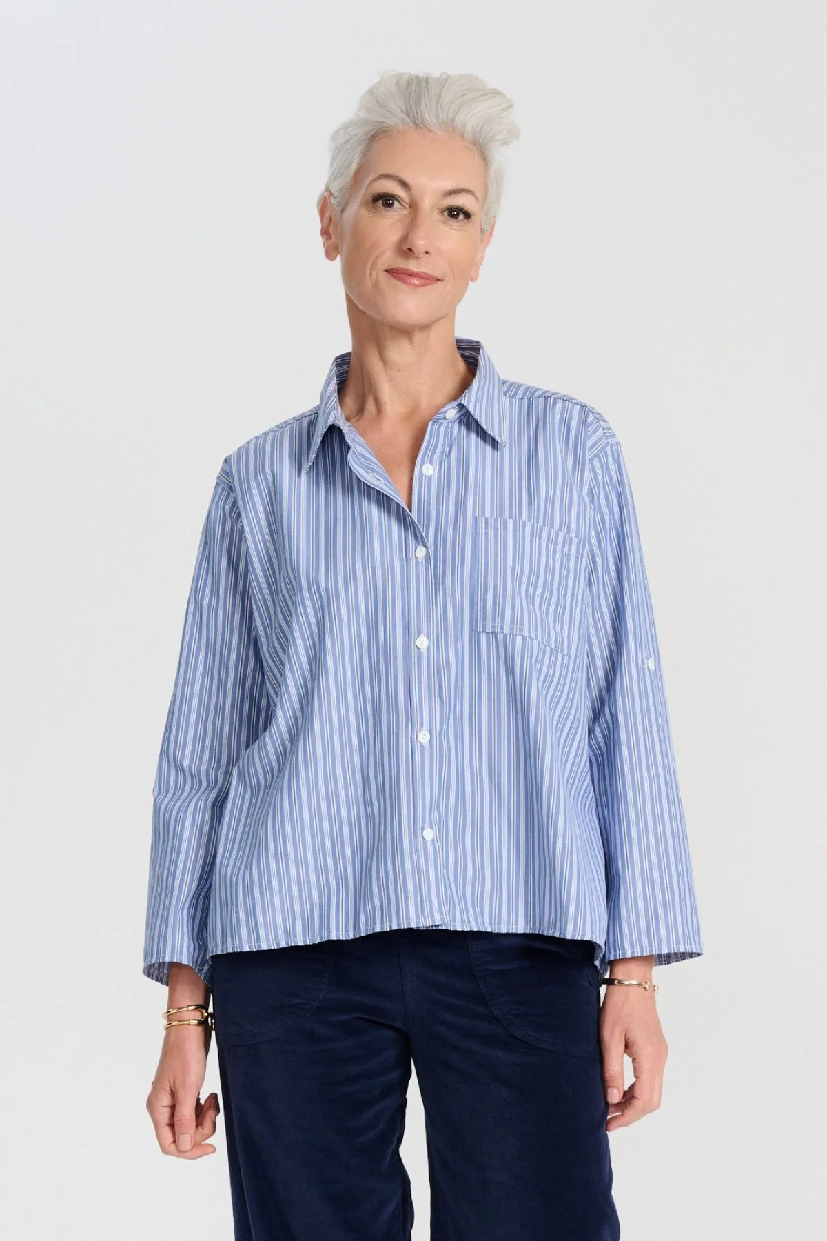 Indra Shirt Ice in Cotton/Tencel
