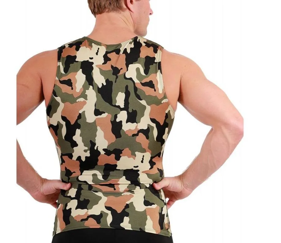 Insta Slim Camo Activewear Sleeveless Crew-Neck 3TAT0N1 by InstantFigure - InstaSlim - InstantRecoveryMD