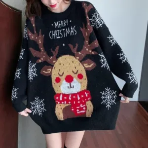 INSTOCK-Cross-border red Christmas deer sweater