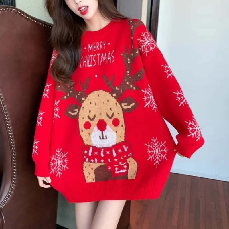 INSTOCK-Cross-border red Christmas deer sweater