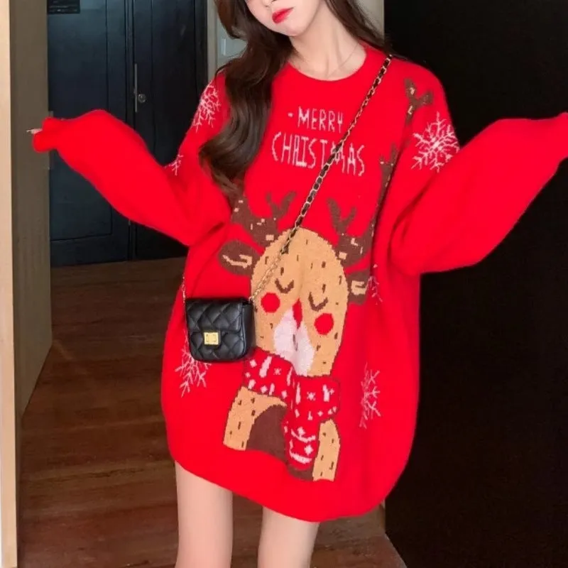 INSTOCK-Cross-border red Christmas deer sweater