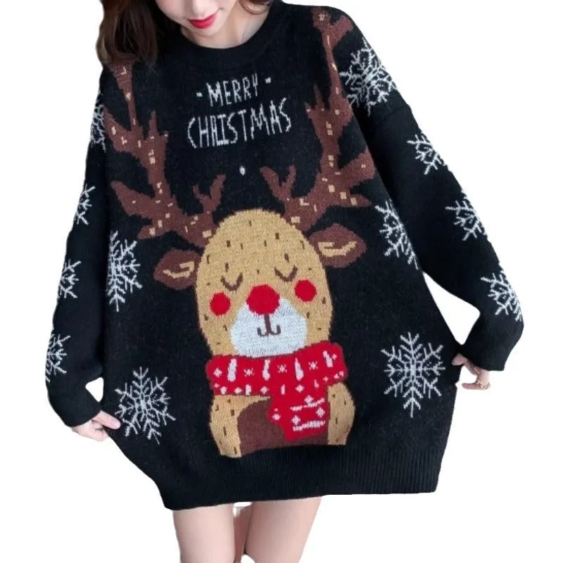 INSTOCK-Cross-border red Christmas deer sweater