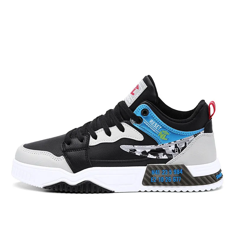 INSTOCK-new mid-top trendy men's shoes Korean version versatile