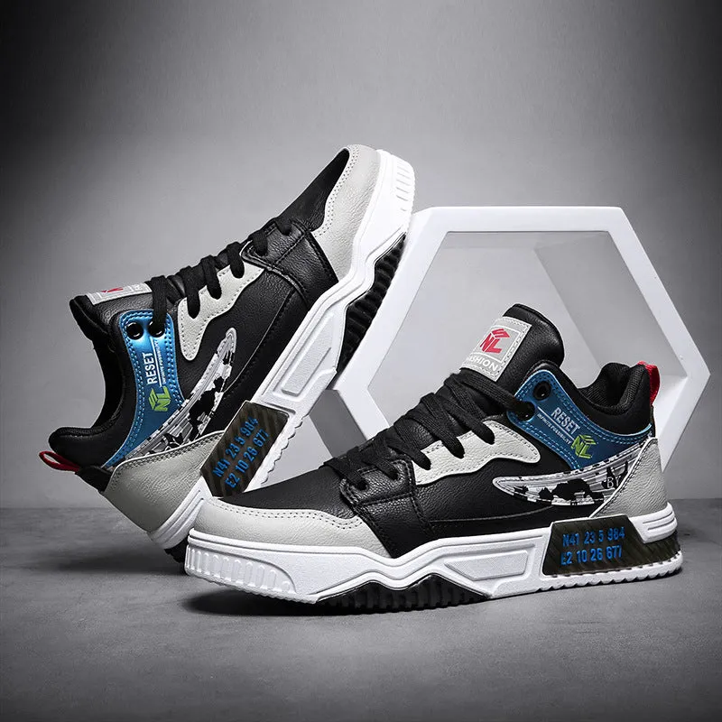 INSTOCK-new mid-top trendy men's shoes Korean version versatile