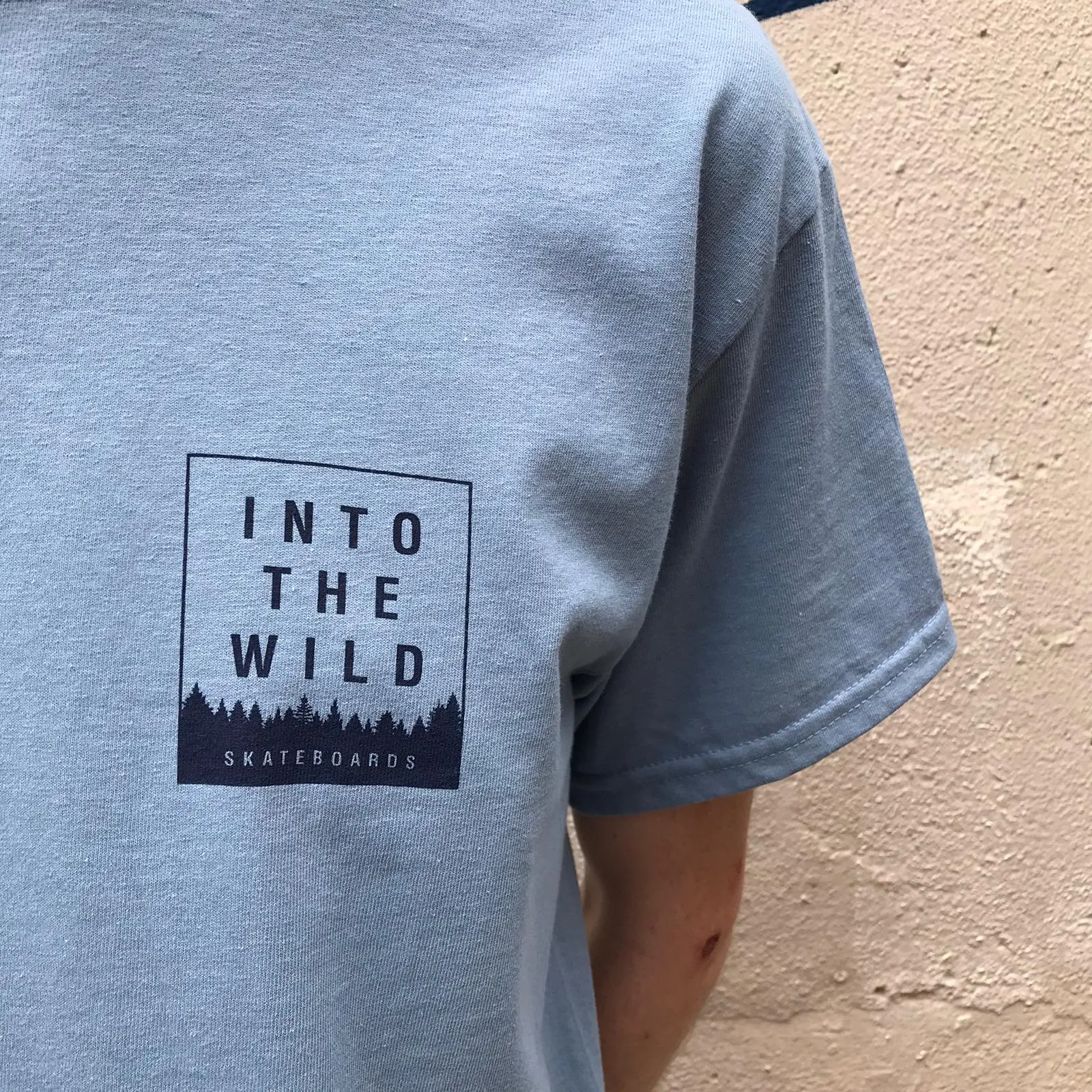 Into The Wild Skateboards Pontus Alv 'Fat' Tee - Light Blue