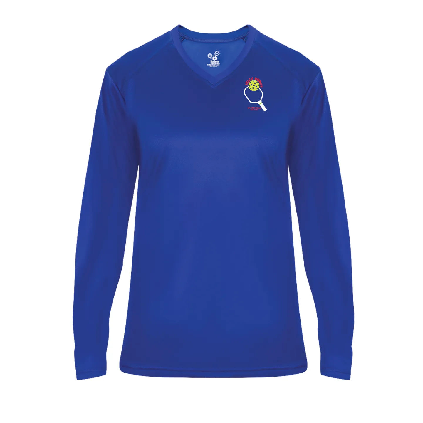 Jelly Donut Pickleball Ladies Performance Long Sleeve T-Shirt ** Paddle logo **