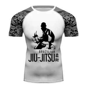 Jiu Jitsu short Sleeve Tee Shirt for Running Cyling Casual Tshirt Tops