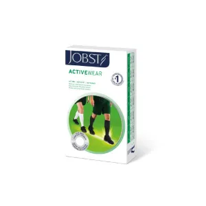 JOBST ActiveWear Compression Socks 15-20 mmHg, Knee High, Closed Toe, Cool Black