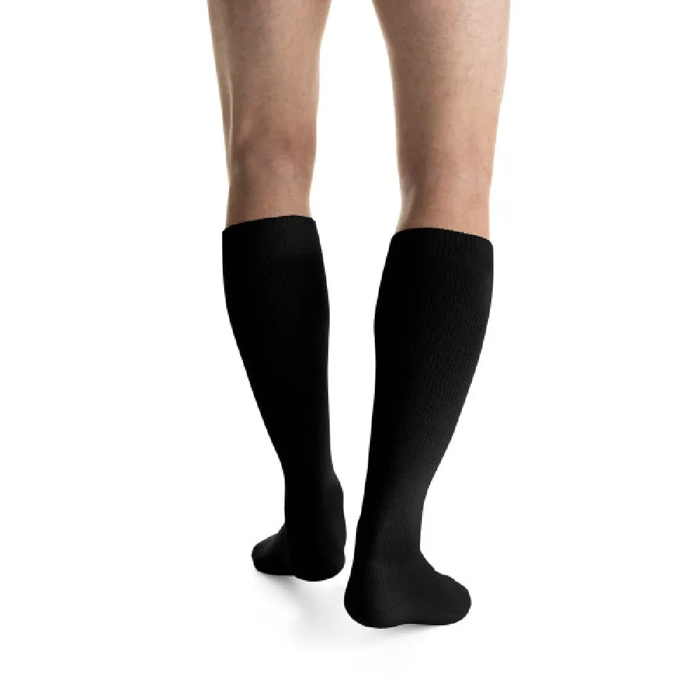 JOBST ActiveWear Compression Socks 15-20 mmHg, Knee High, Closed Toe, Cool Black