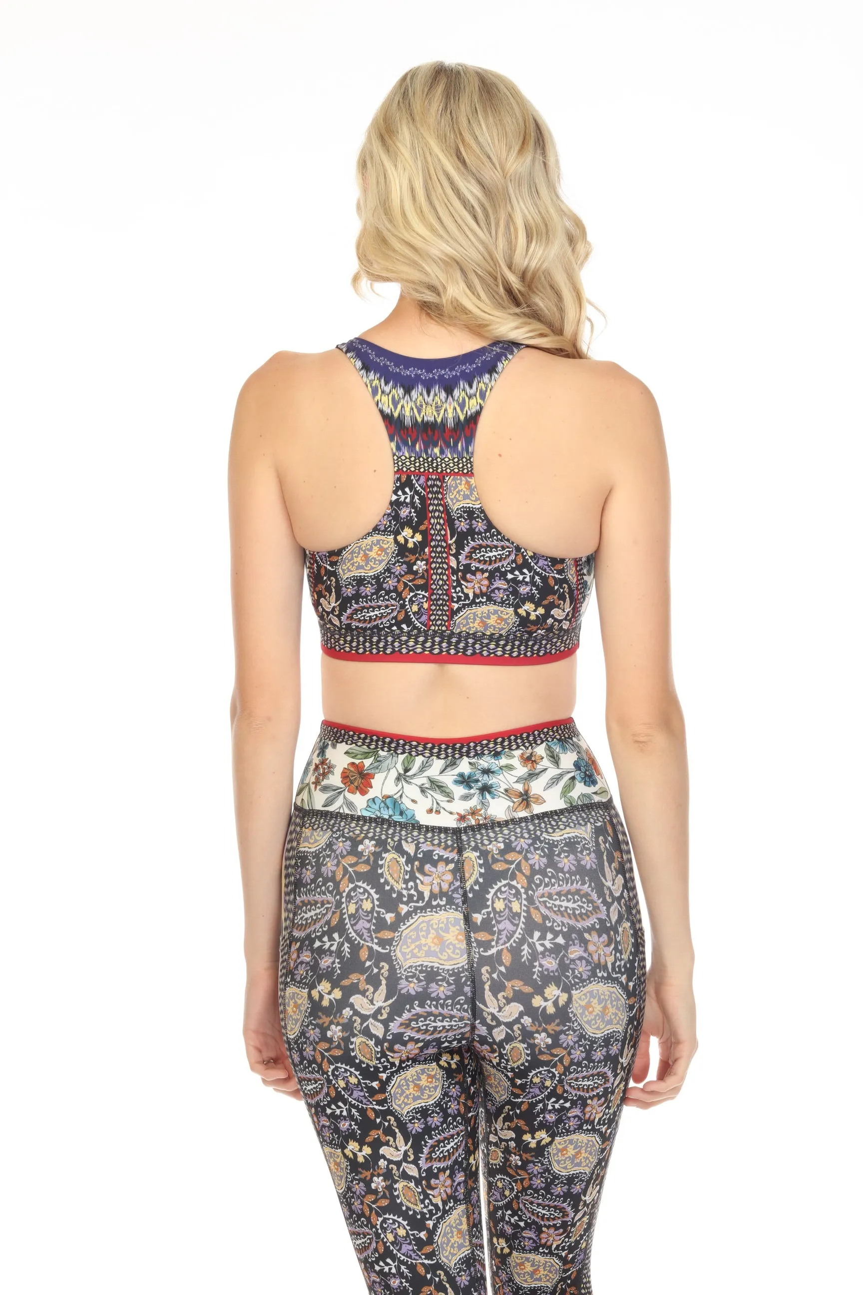 Johnny Was Betzy Bee Active Sports Bra Boho Chic A0122A8