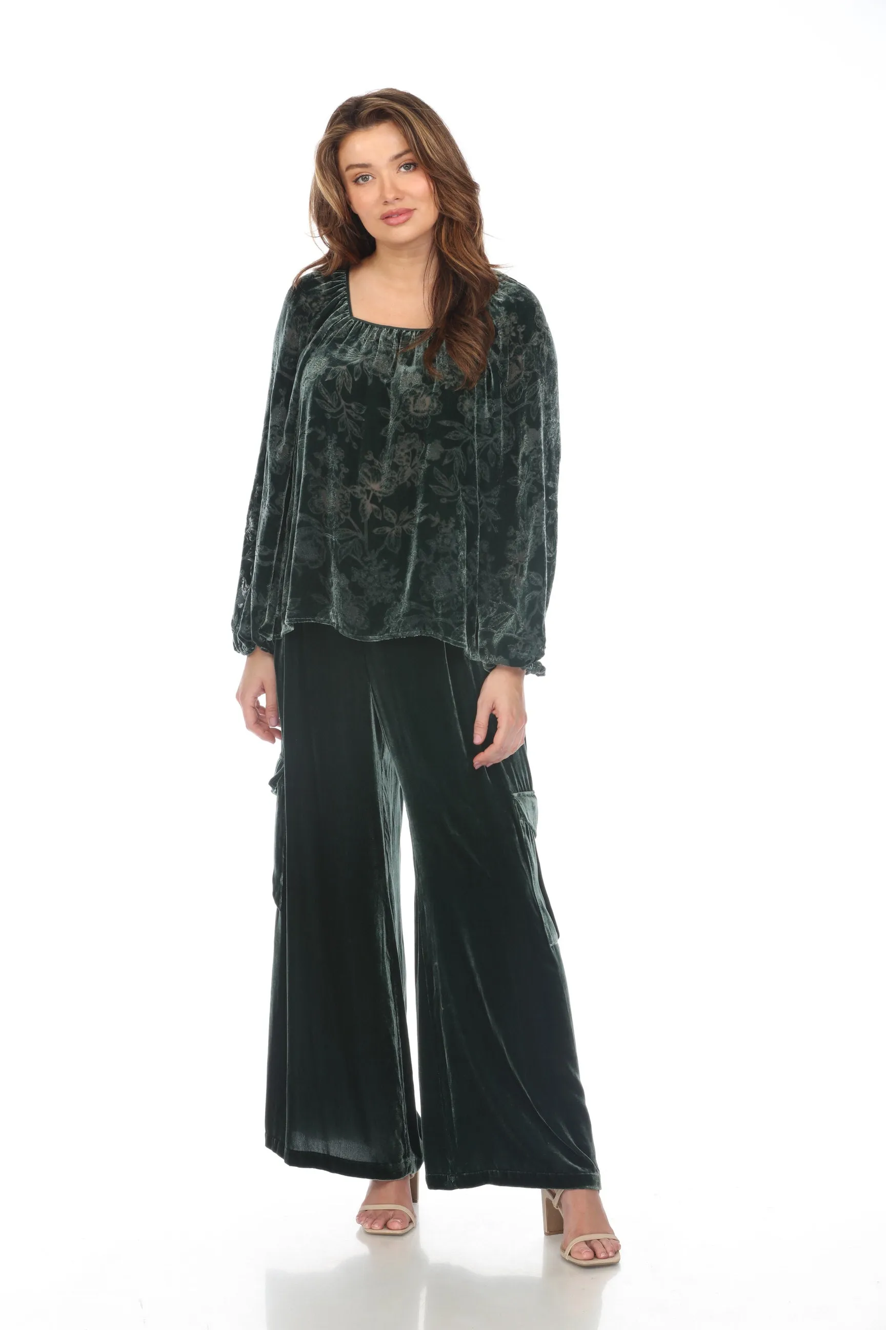 Johnny Was Jade Zatima Silk Cargo Pants L65823 Boho Chic *