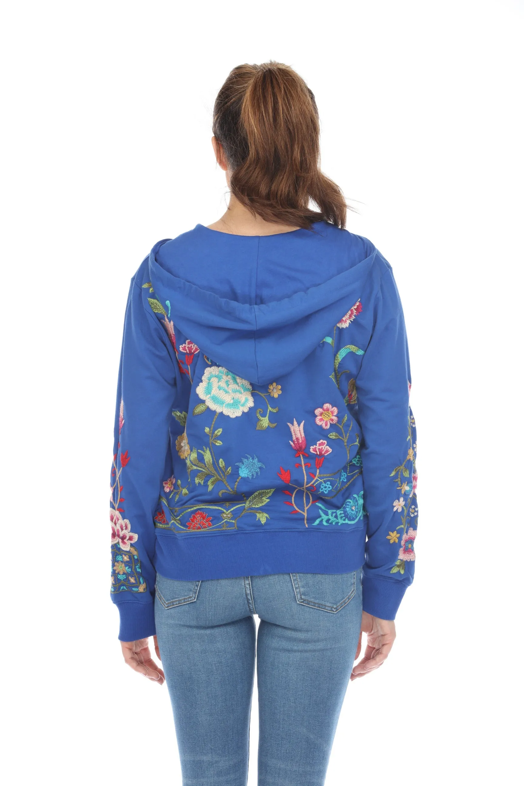 Johnny Was JWLA  Sheri Hooded Pullover Sweatshirt Boho Chic J40424 *