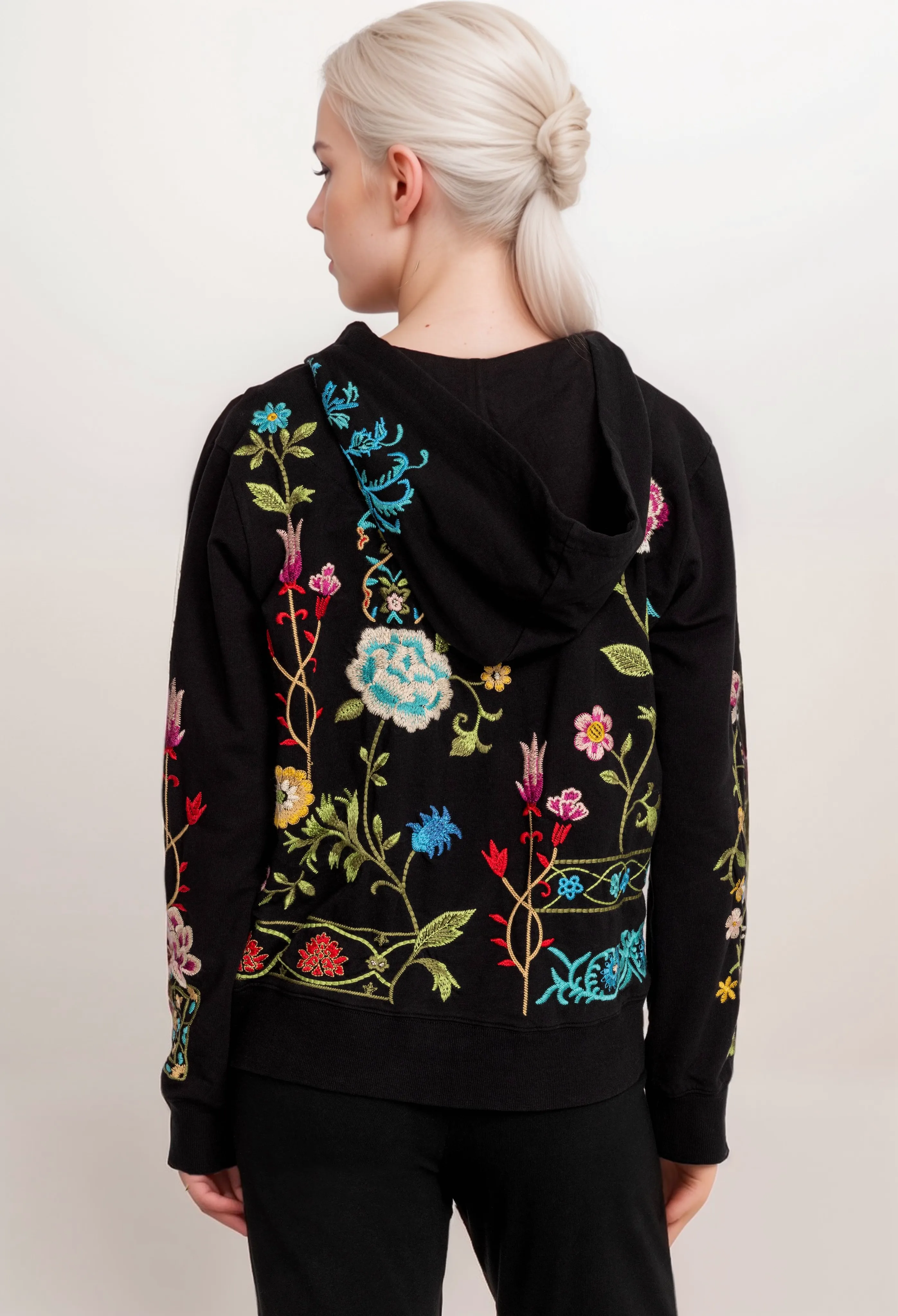 Johnny Was JWLA  Sheri Hooded Pullover Sweatshirt Boho Chic J40424 *