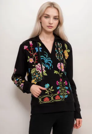 Johnny Was JWLA  Sheri Hooded Pullover Sweatshirt Boho Chic J40424 *