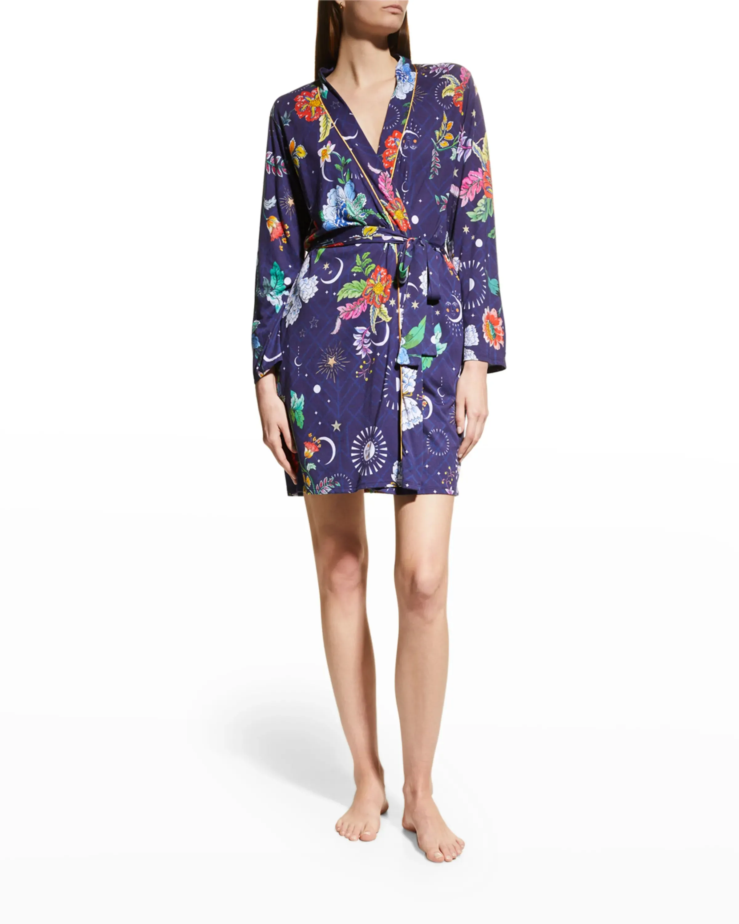 Johnny Was Pajamas Lounge Aurora Borealis Sleepwear Robe Orbit Purple XL NEW