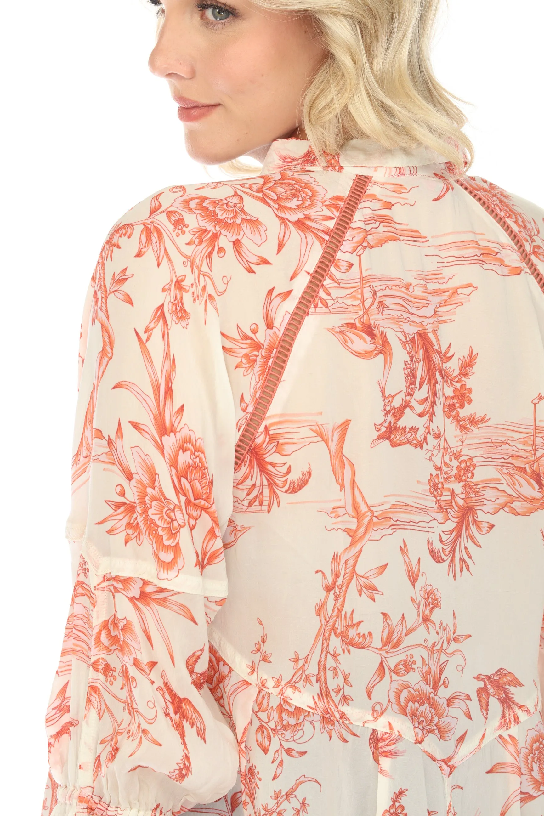 Johnny Was Spring Firebird Adonia Tunic Top C29324B1 Boho Chic