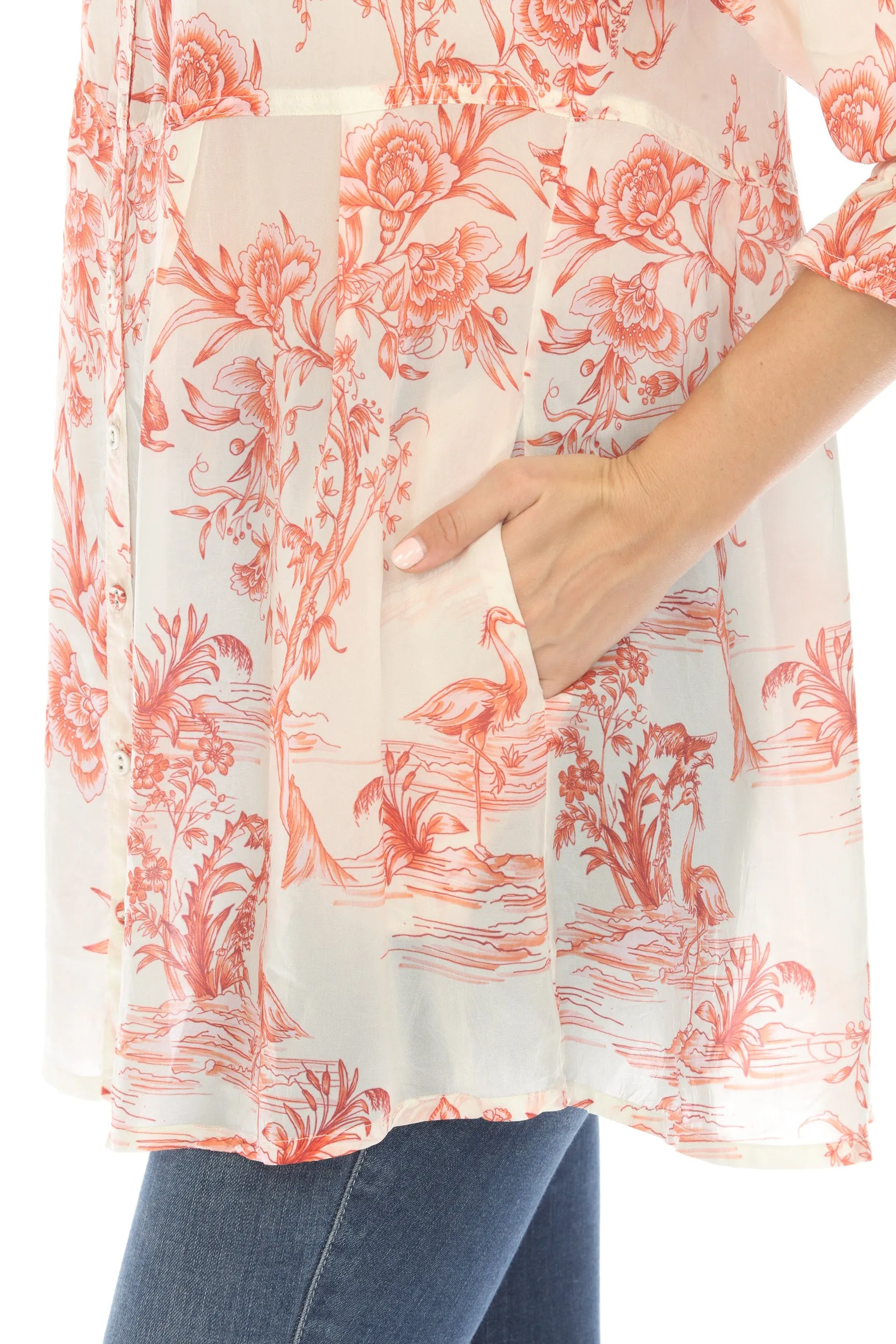 Johnny Was Spring Firebird Adonia Tunic Top C29324B1 Boho Chic