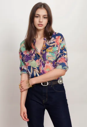 Johnny Was Vivienne Leya Button Up Shirt C11524A2 Boho Chic