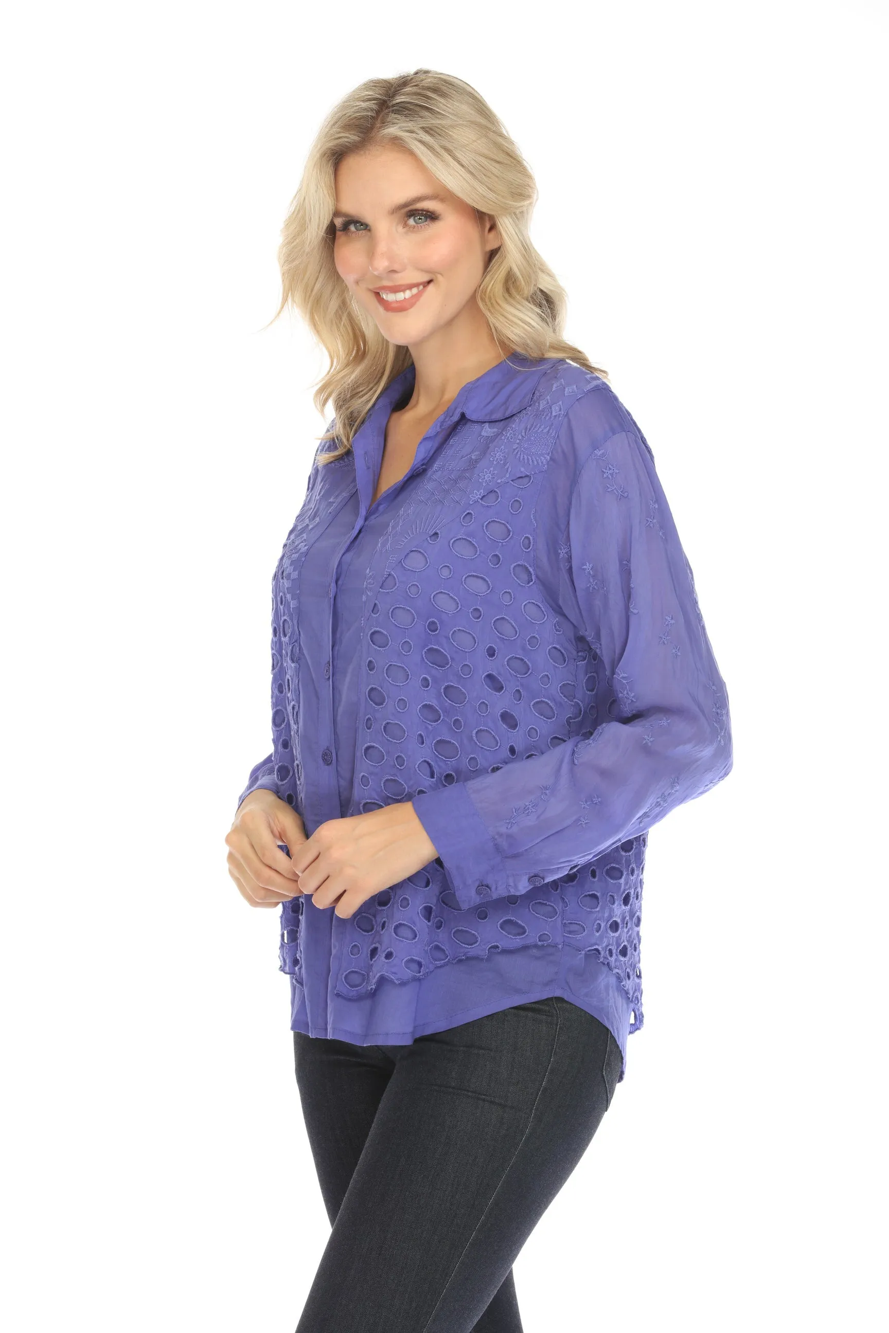 Johnny Was Western Paisley Piya Button-Down Shirt C19124 *