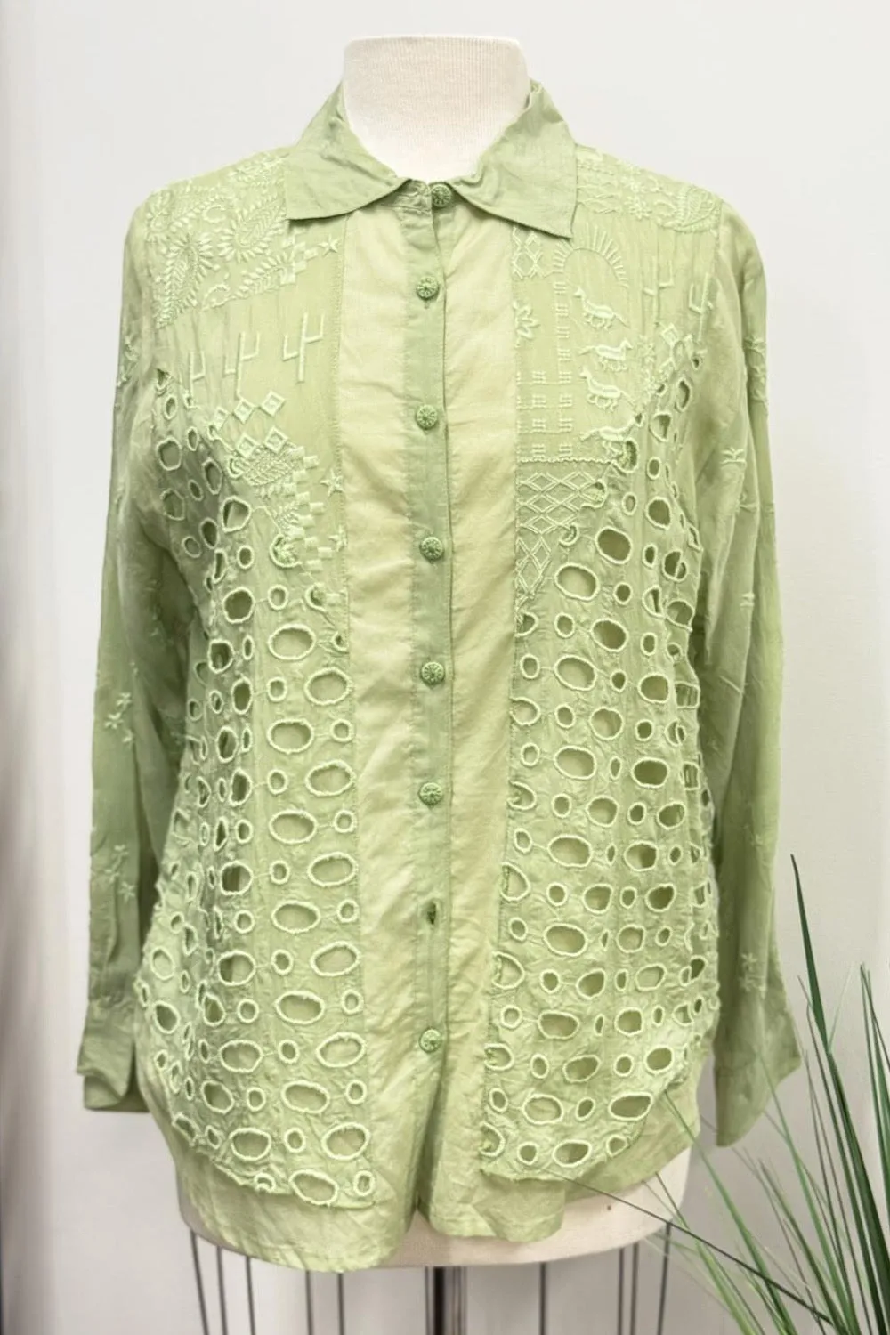 Johnny Was Western Paisley Piya Button-Down Shirt C19124 *