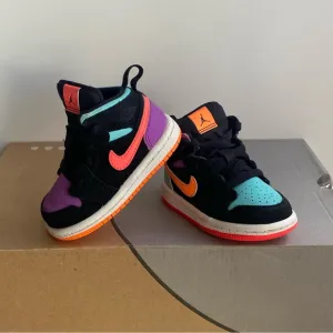 Jordan 1 Mid “Black Multi” Toddler Sneakers  - SZ 4 C