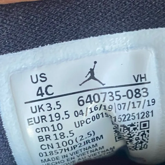 Jordan 1 Mid “Black Multi” Toddler Sneakers  - SZ 4 C